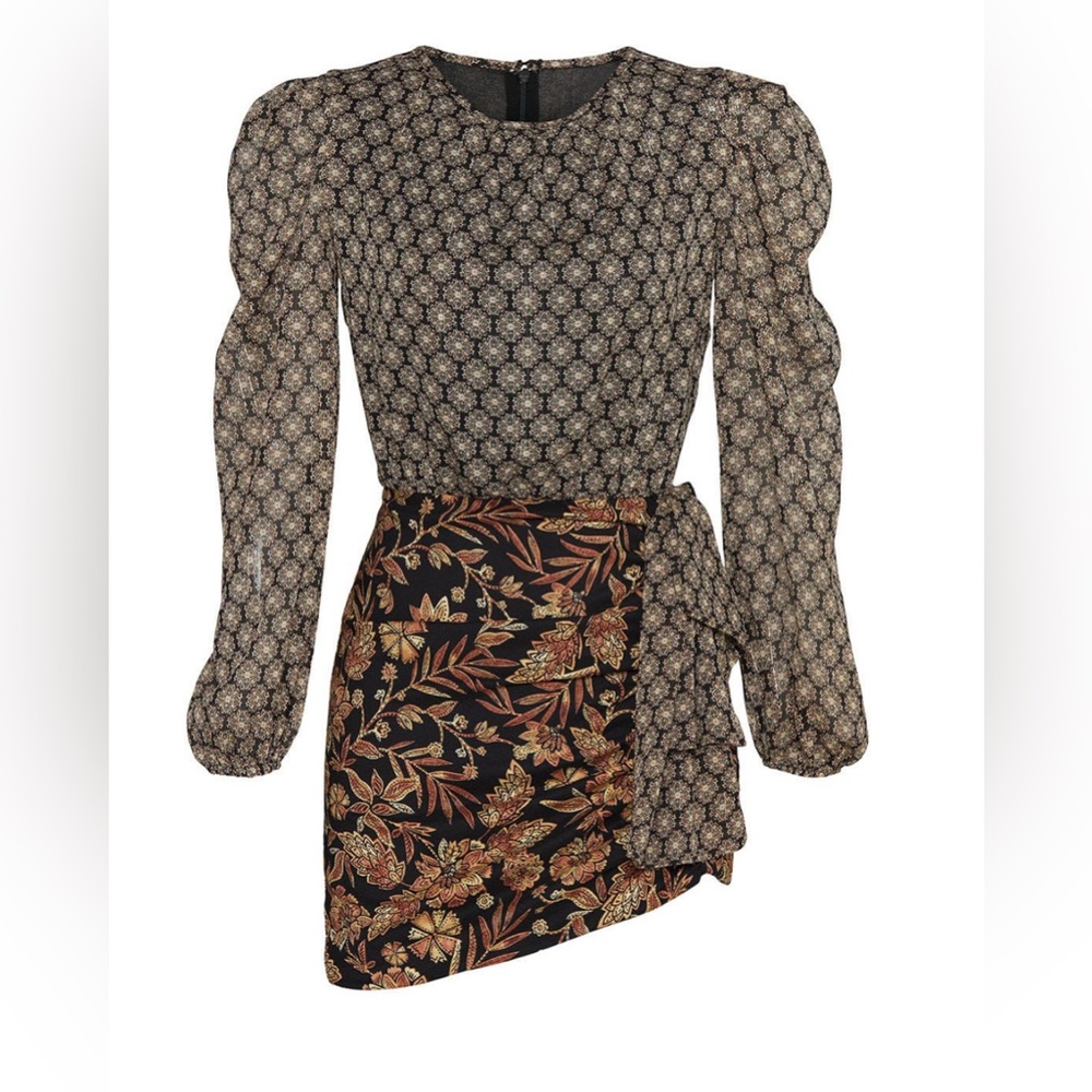 NWOT MISA Los Angeles Floral Paisley Print Mini Dress